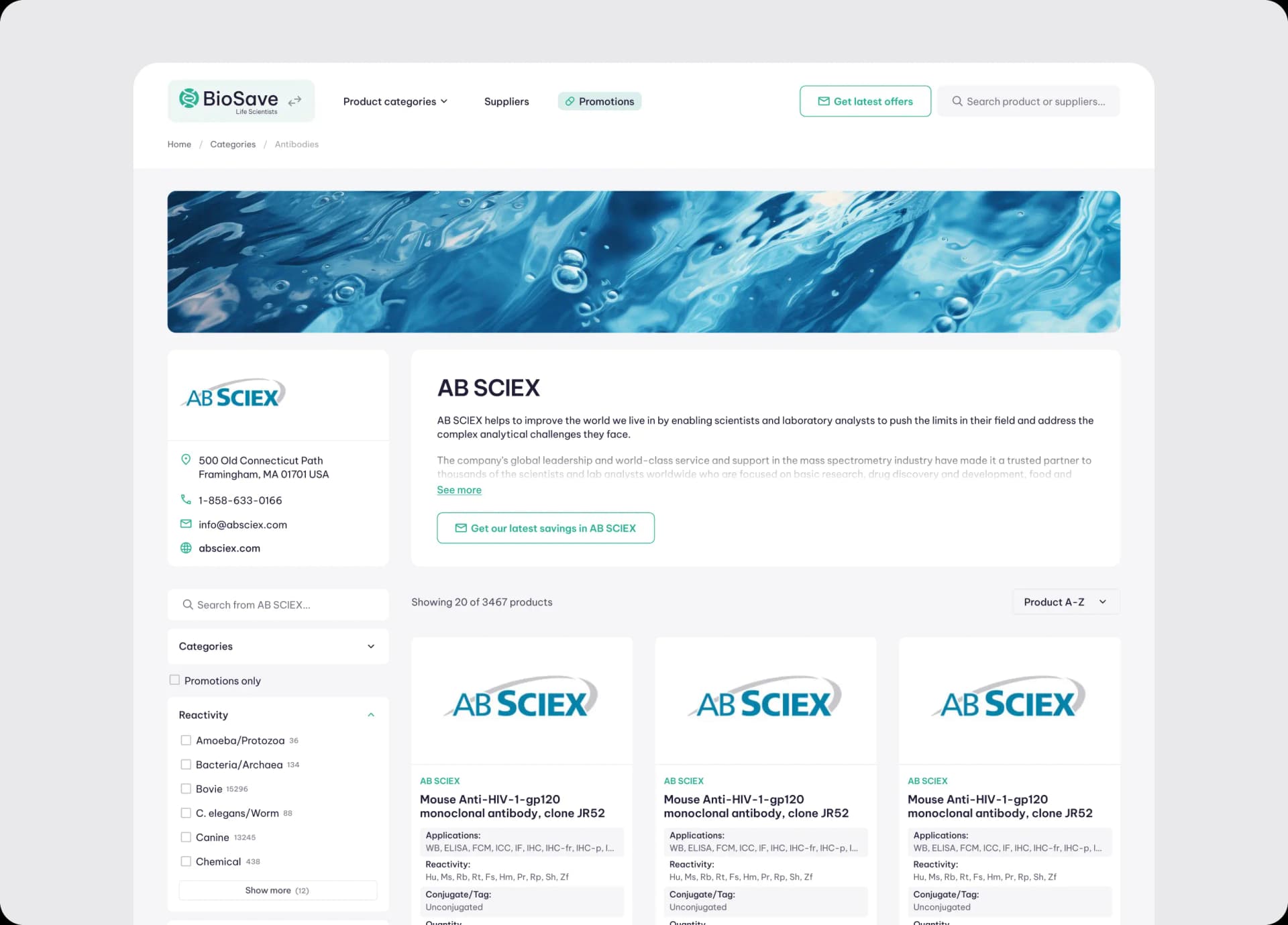 run of site banner example screenshot